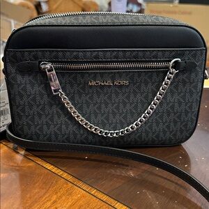 MK Jet Set Black Chain Crossbody